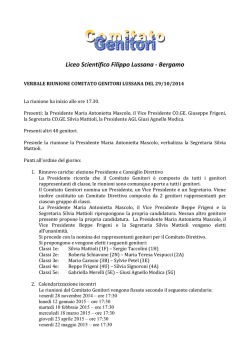Verbale Riunione Comitato Genitori del 29.10.2014