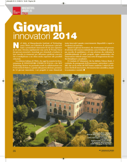 Giovani innovatori 2014