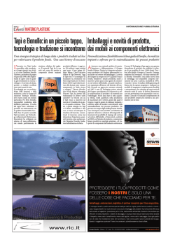 Tap&igrave; e Bonollo: in un piccolo tappo, tecnologia e