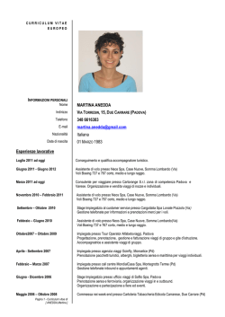 Curriculum Vitae Formato Europeo