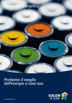 Accumulo Energetico Portiamo il meglio dell