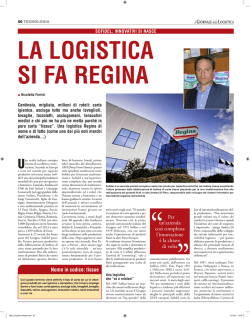 Articolo pubblicato su " Il Giornale della Logistica