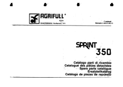 AGRIFULL SPRINT 350 - Catalogue pièces