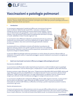 Vaccinazioni e patologie polmonari