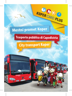 Brošura: Mestni promet Koper