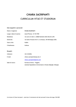 Documento allegato - Policlinico S.Orsola