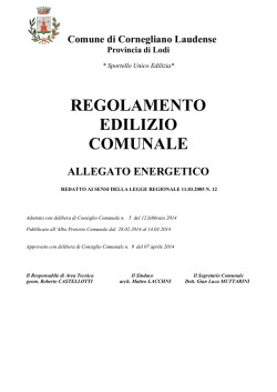 Allegato Energetico RE_2014 - Comune di Cornegliano Laudense
