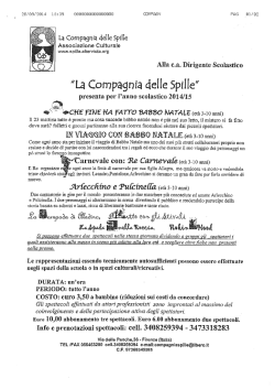"La Compagnia delle Spille&rdquo; - Istitutocomprensivocalcinaia.it