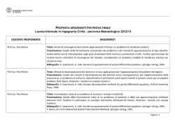 percorso metodologico: argomenti prova finale