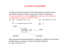 LA RADICE QUADRATA - ARC di Renato Agati