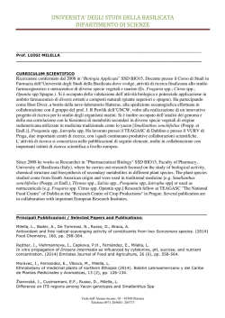 CV_Luigi Milella - Scuola di ingegneria