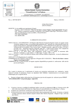 docente esperto Inglese Afm - Centro servizi amministrativi di Padova