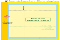 template bandiera con asola e cucitura