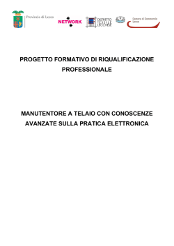 progetto formativo MANUTENTORE A TELAIO CON - CGIL
