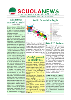 Polo T. P. Turismo Sulla Scuola: annunci eccessivi Ambiti formativi