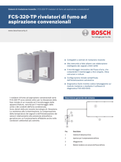 FCS-320-TP rivelatori di fumo ad aspirazione convenzionali