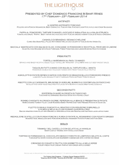 Menus Presented by Banfi Wine - Domenico Francone