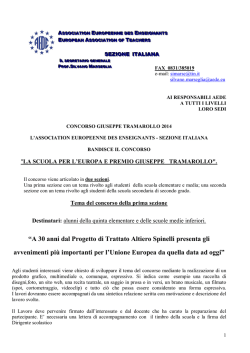 A 30 anni dal Progetto di Trattato Altiero Spinelli presenta gli