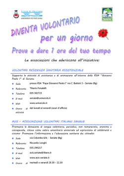 info associazioni stand volontari per un giorno