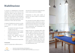 Riabilitazione - Casa di Cura Frate Sole