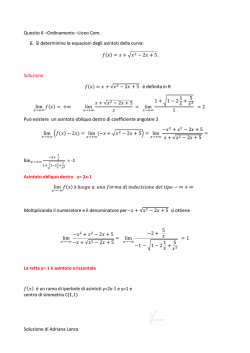 Soluzione di Adriana Lanza Quesito 6 &ndash;Ordinamento &ndash;Liceo Com. 6