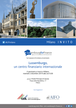 Lussemburgo, un centro finanziario internazionale
