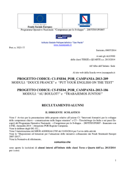 AVVISO ALUNNI C1 - C5 con MOD DOMANDA