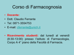 Diapositiva 1 - Dipartimento di Farmacia