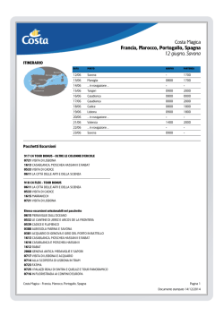 Costa Magica Francia, Marocco, Portogallo
