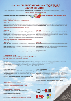 LE NUOVE GIUSTIFICAZIONI DELLA TORTURA