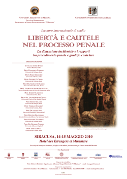 Locandina A3 - Universit&agrave; degli Studi di Messina