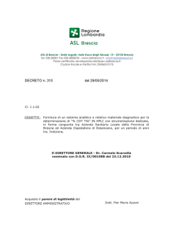 DECRETO n. 310 del 29/05/2014