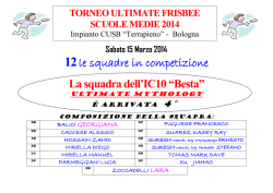 TORNEO INTERSCOLASTICO ULTIMATE FRISBEE