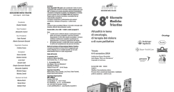68e Giornate Mediche Triestine - Università degli Studi di Trieste