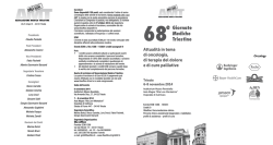 68e Giornate Mediche Triestine - Universit&agrave; degli Studi di Trieste