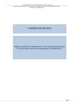 Capitolato finale - Polizia di Stato