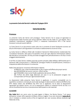Carta Servizi Sky