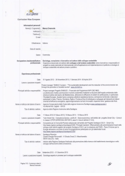 Curriculum Dott. Emanuela Manca