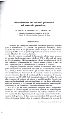 Determinazione dei composti polinucleari nel materiale particellare