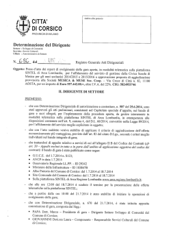 Determinazione di aggiudicazione provvisoria n. 686 del 24 luglio