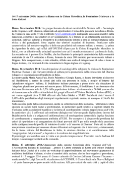Sintesi dei tre incontri - Sociologia della Religione