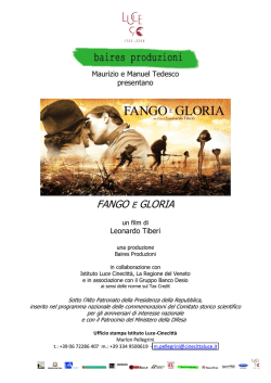 Scarica il pressbook completo di Fango e Gloria - La
