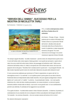 29_08_2011_Avinews - Nicoletta Tarli, pittrice umbra