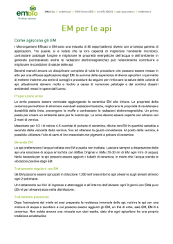 EM per le api - Microrganismi Efficaci