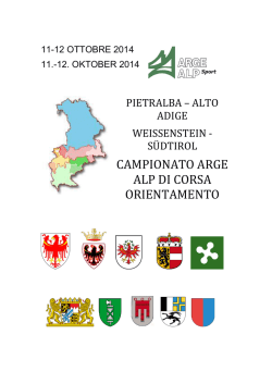 CAMPIONATO ARGE ALP DI CORSA ORIENTAMENTO