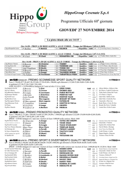 scarica il programma completo della giornata di corse