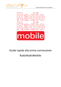 Guida alla prima connnessione con RadioRadioMobile