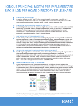 I motivi principali per scegliere EMC Isilon per home directory e file