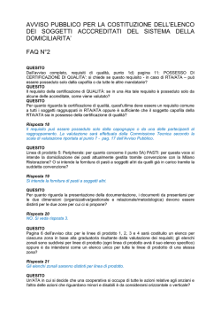 FAQ 2 - Comune di Milano