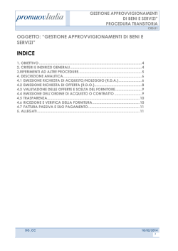 Gestione Approvigionamenti di Beni e Servizi